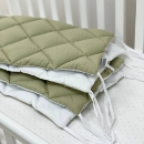 Protectie laterata patut bebe din 4 piese olive (8)